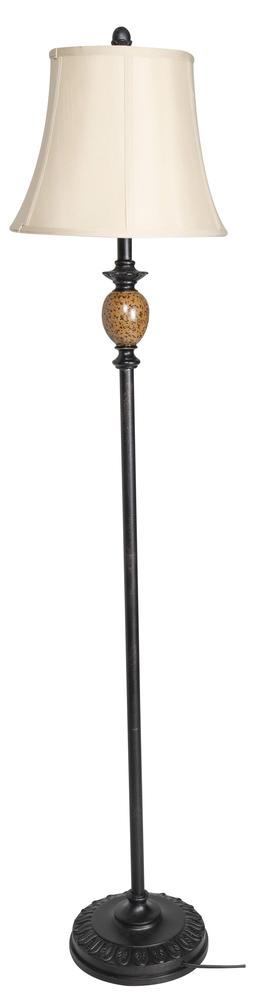 Decor Therapy Mae 1-Light Bronze and Marble Floor Lamp