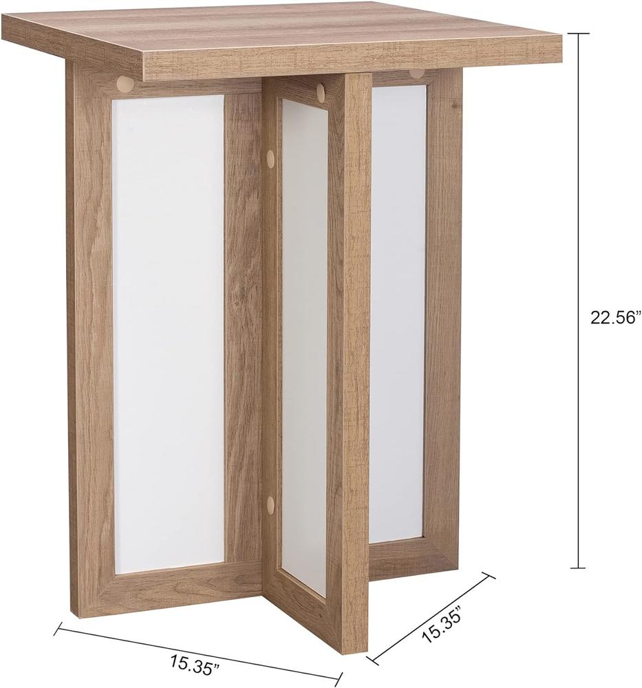 Decor Therapy Haven Square Natural Wood Accent End Table