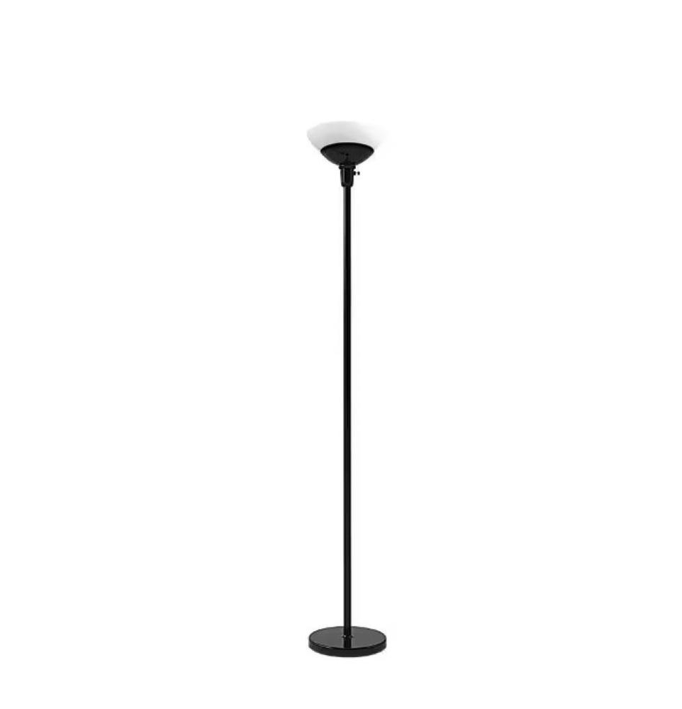 Euri Lighting 69" Black Torchiere Lamp