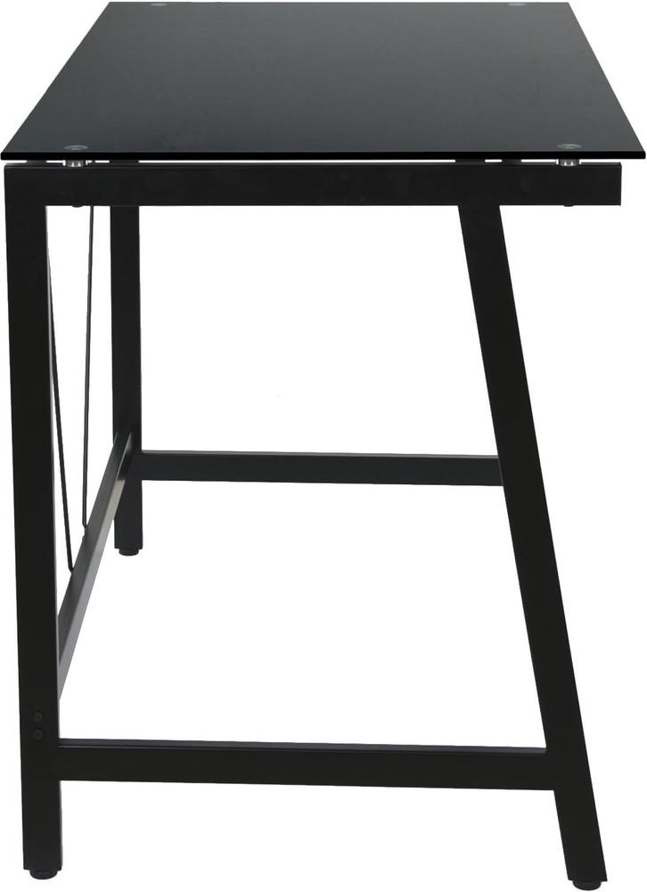 OneSpace Contemporary Black Glass Writing Desk