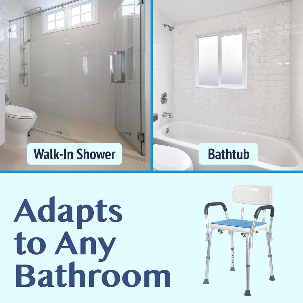 Medokare Padded Shower Chair with Rails