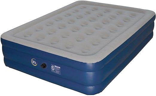 Serta Perfect Sleeper 18″ Raised Double High Queen Air Mattress with Electric Pump