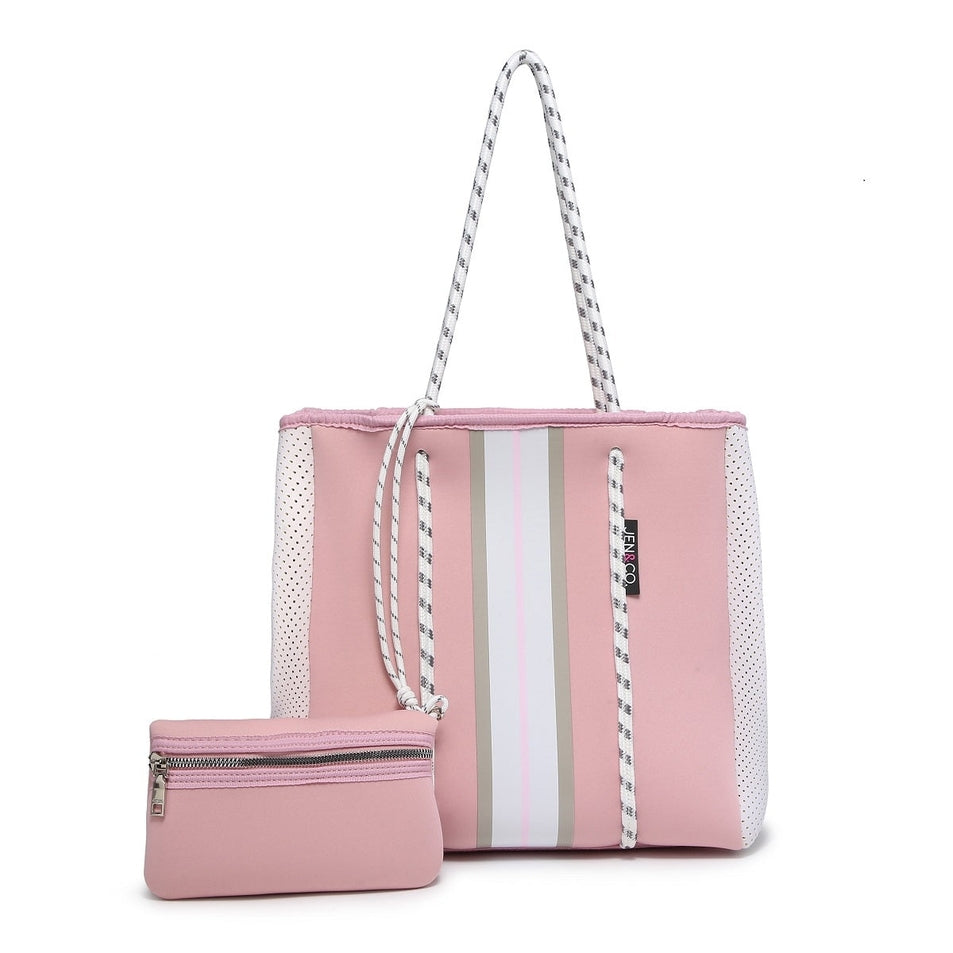 Neoprene Tote Collection Rope Bag With Pouch