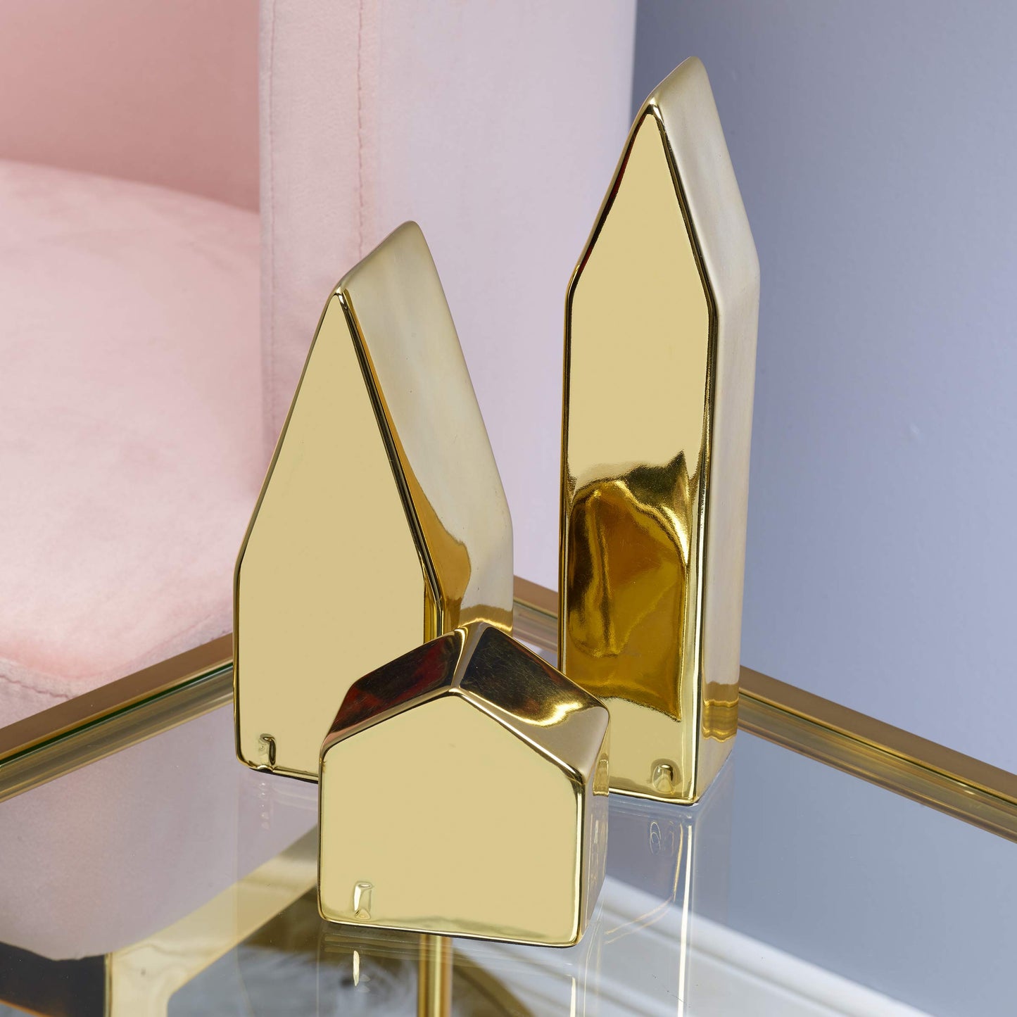 Scott Living Ceramic House Decor Gold 3-Piece Set