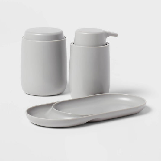 Room Essentials Bath Coordinates Bundle – Gray