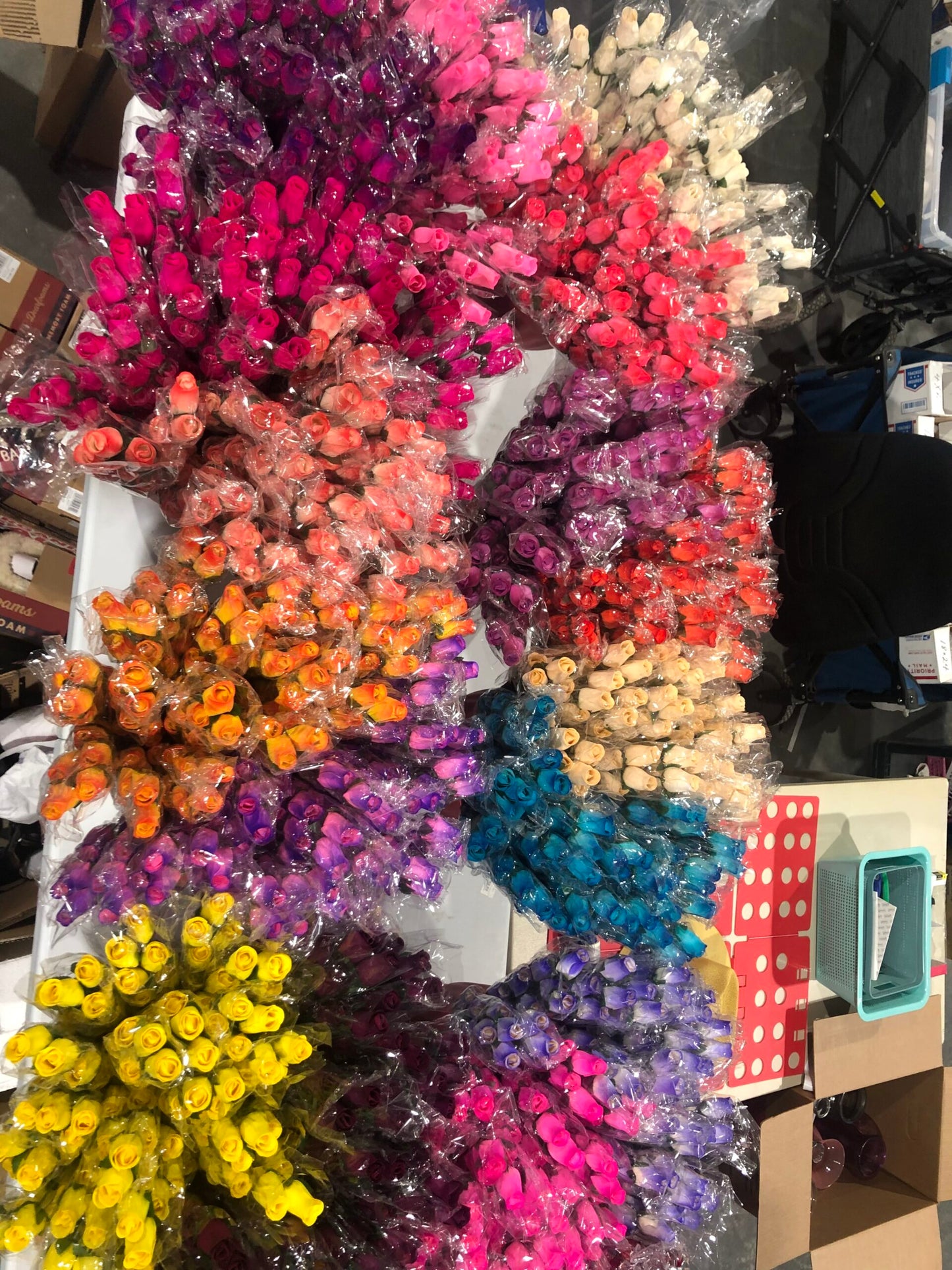 Bundle of 8 Timeless Treasures Wooden Roses