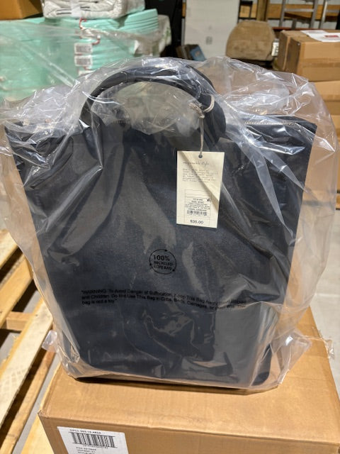 A New Day Modern Black Backpack – Sleek Minimalist Convertible Bag