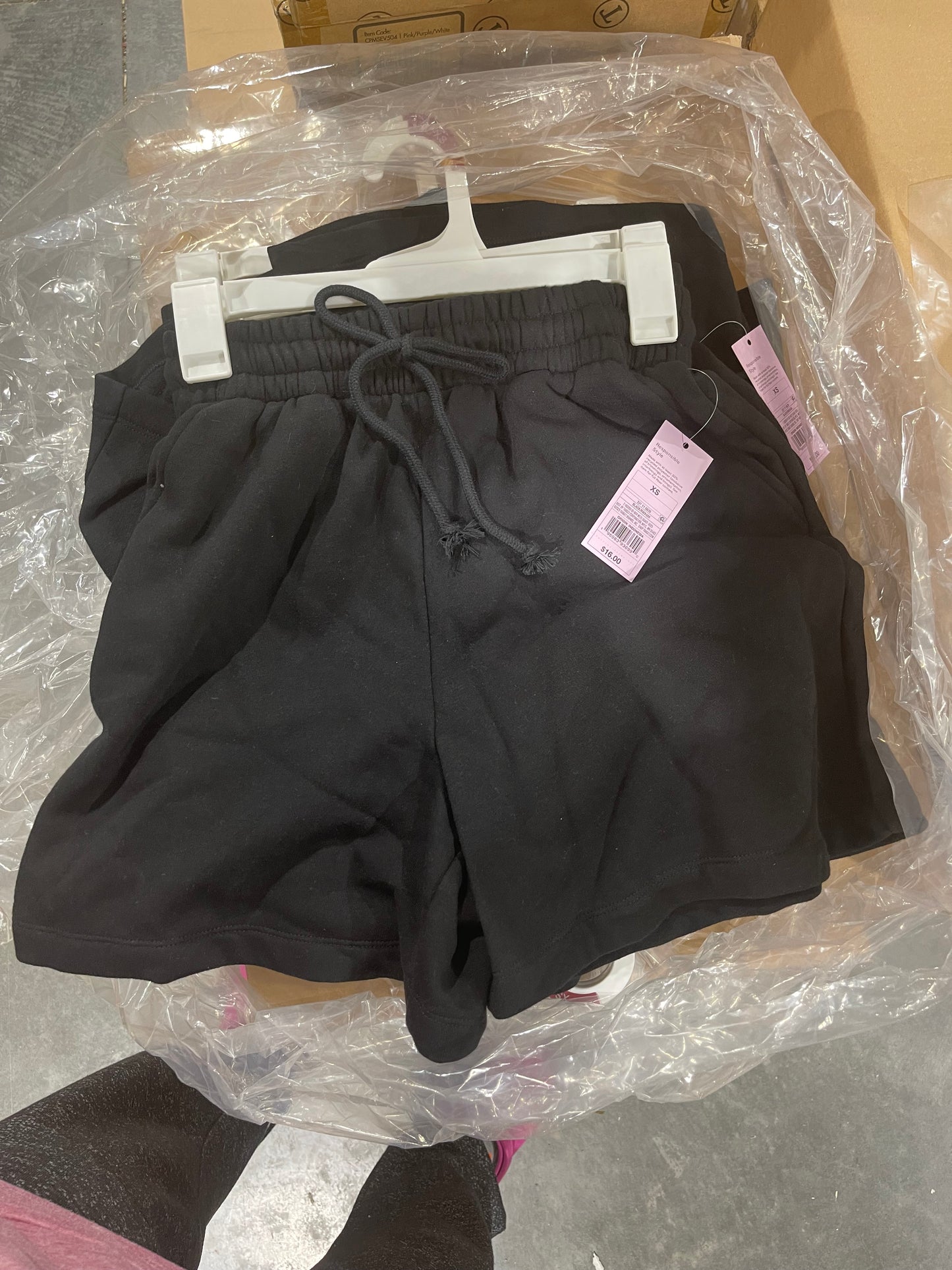 Wild Fable Women’s High-Rise Fleece Bermuda Shorts – Black XS