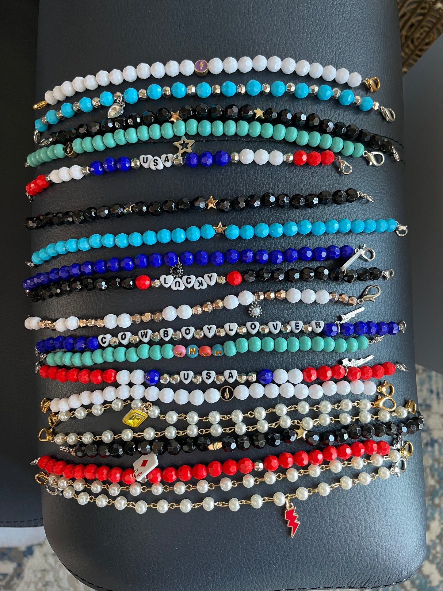 Handmade Beaded Trucker Hat Chain - One Of A Kind