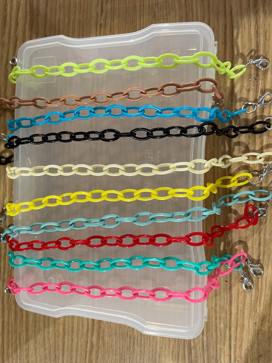 Colorful Plastic Chain Link Trucker Hat Chain - Assorted Colors