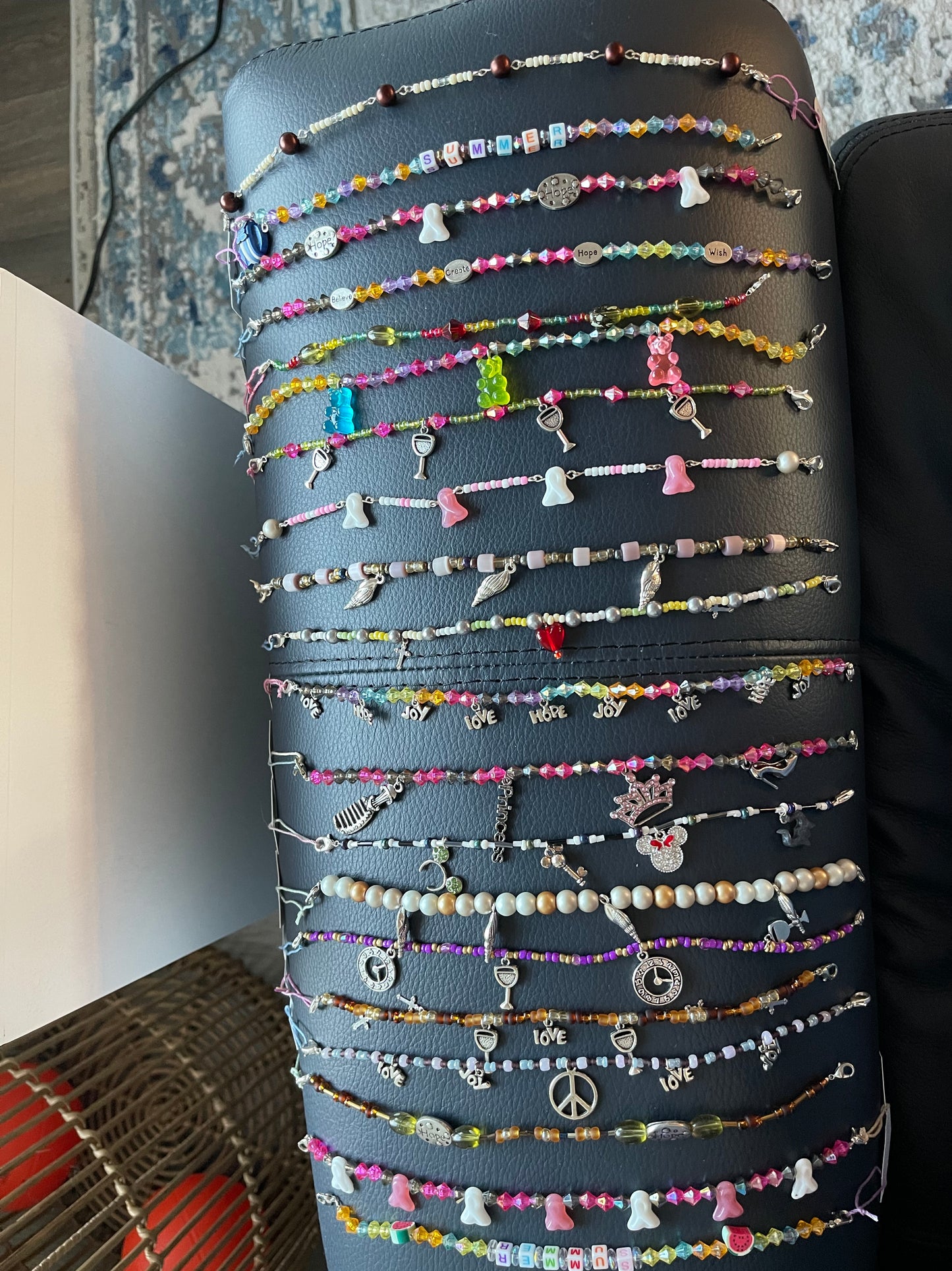 Handmade Beaded Trucker Hat Chain - One Of A Kind