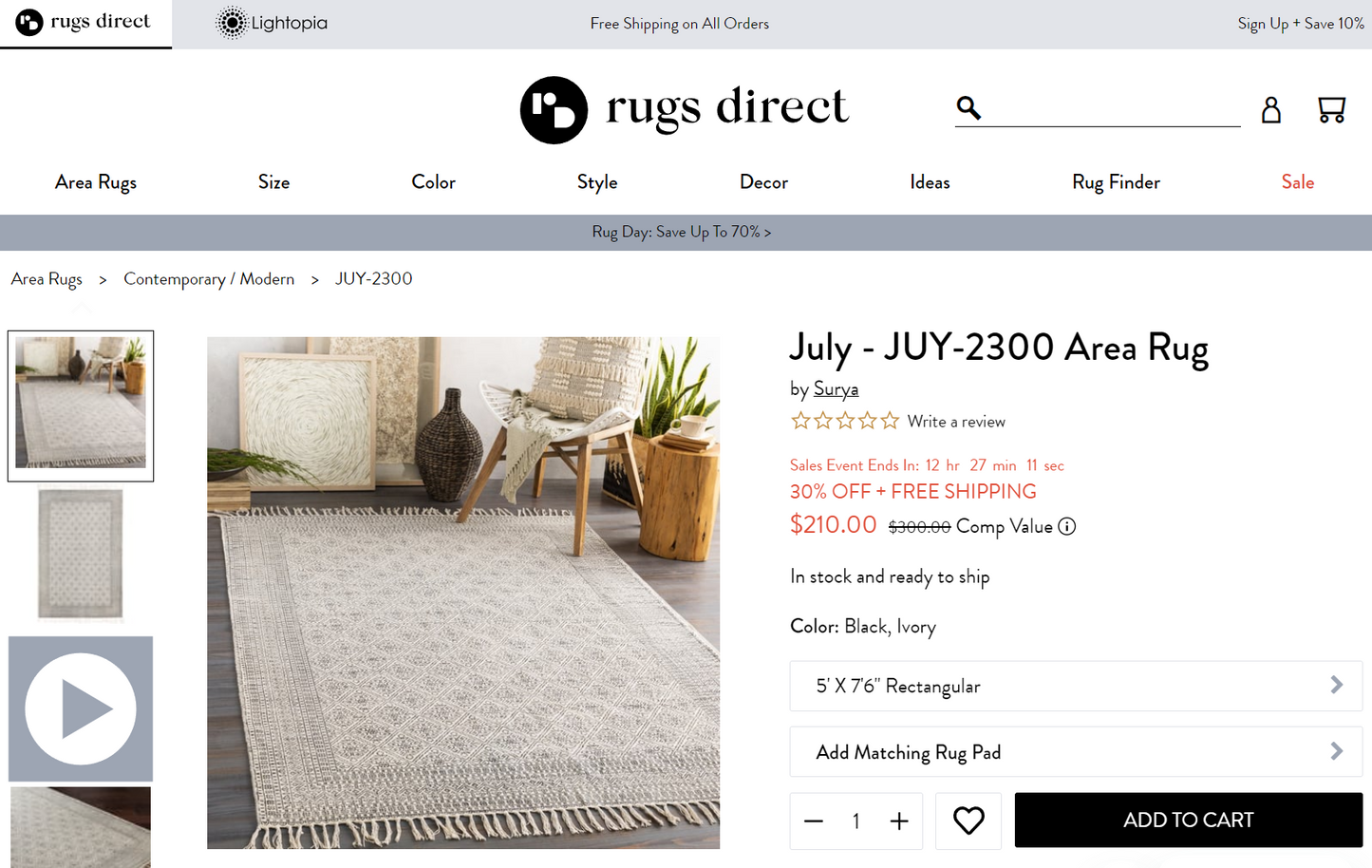 Surya 5' x 7'6" Decorative Area Rug