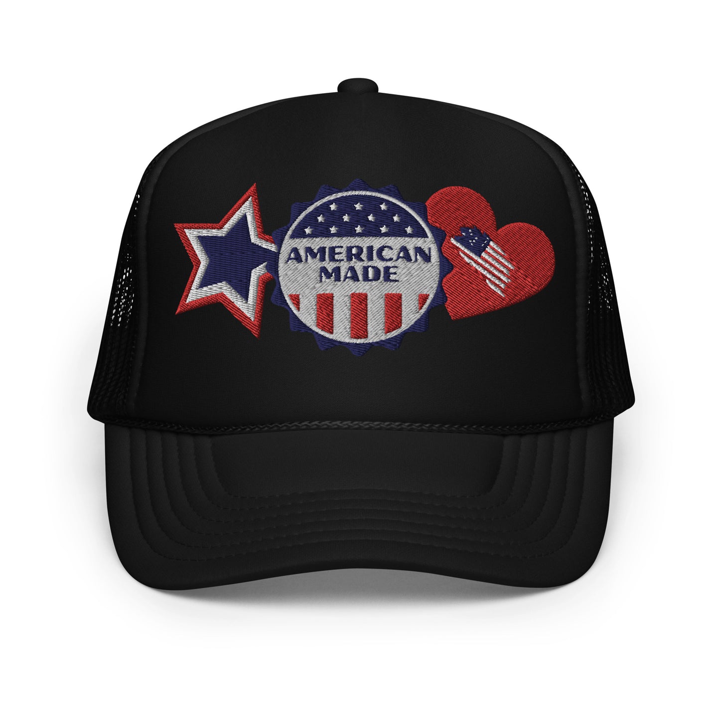 American Made Otto Foam Trucker Hat with Embroidered Patches