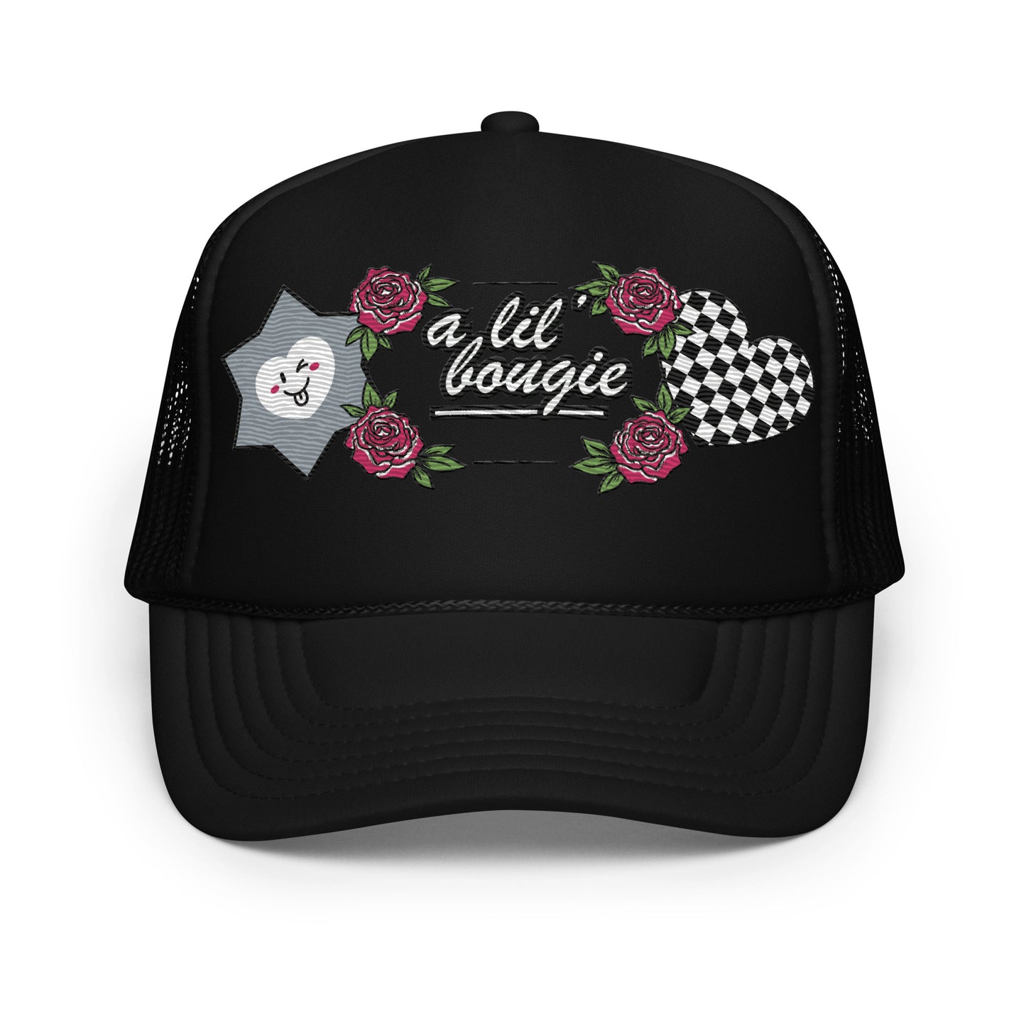 A Lil Bougie Embroidered Patches Otto Foam Trucker Hat