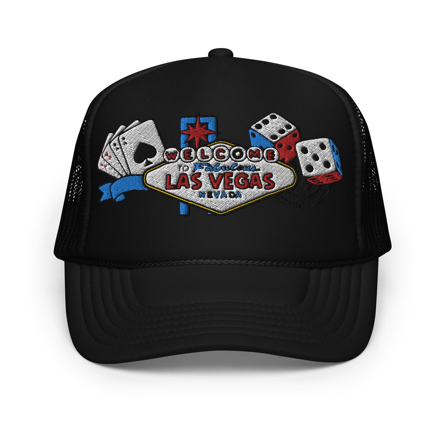 Las Vegas Embroidered Patches Otto Foam Trucker Hat