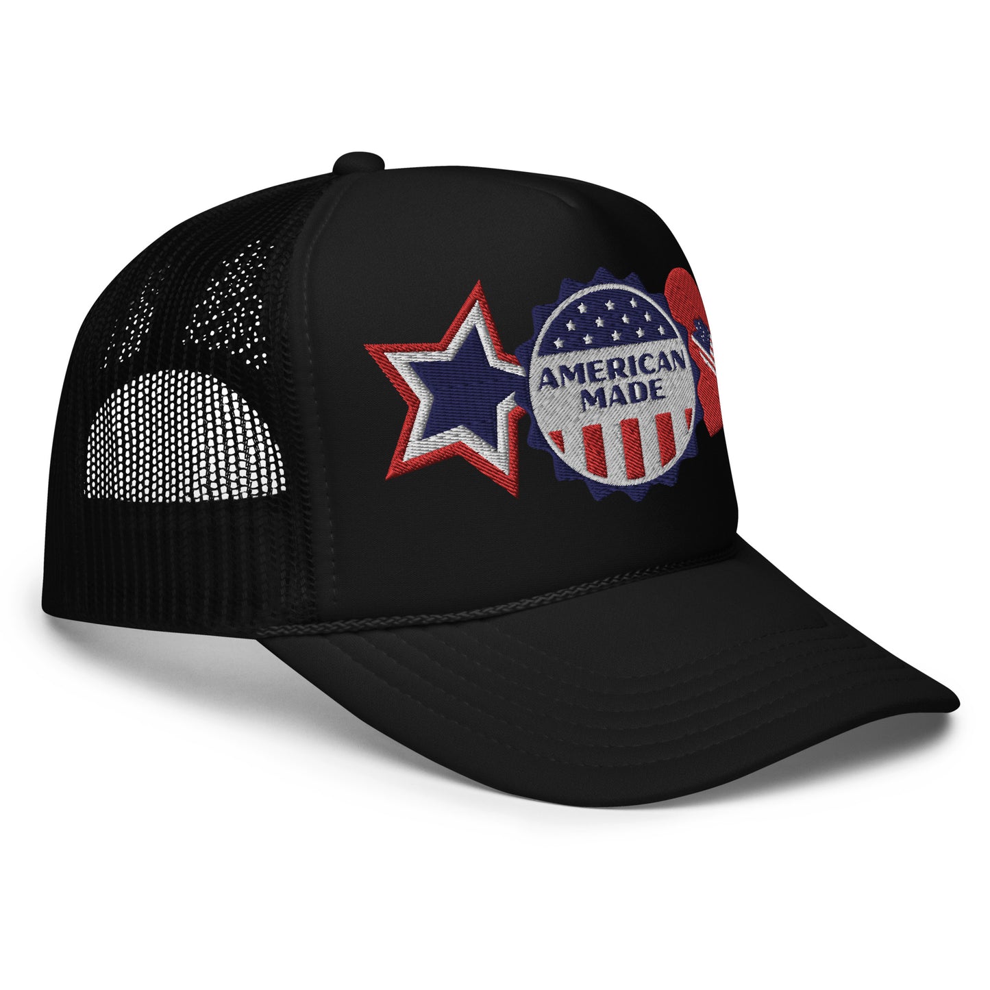 American Made Otto Foam Trucker Hat with Embroidered Patches