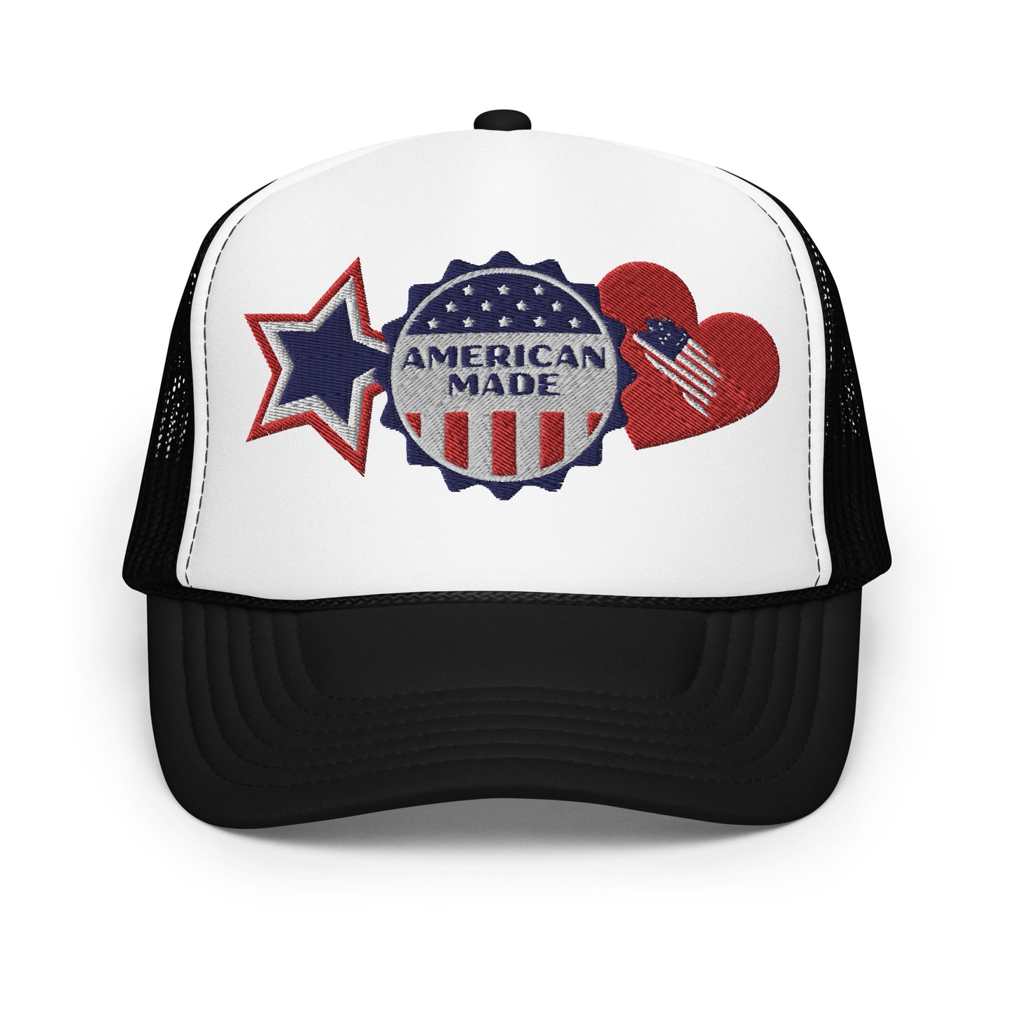 American Made Otto Foam Trucker Hat with Embroidered Patches
