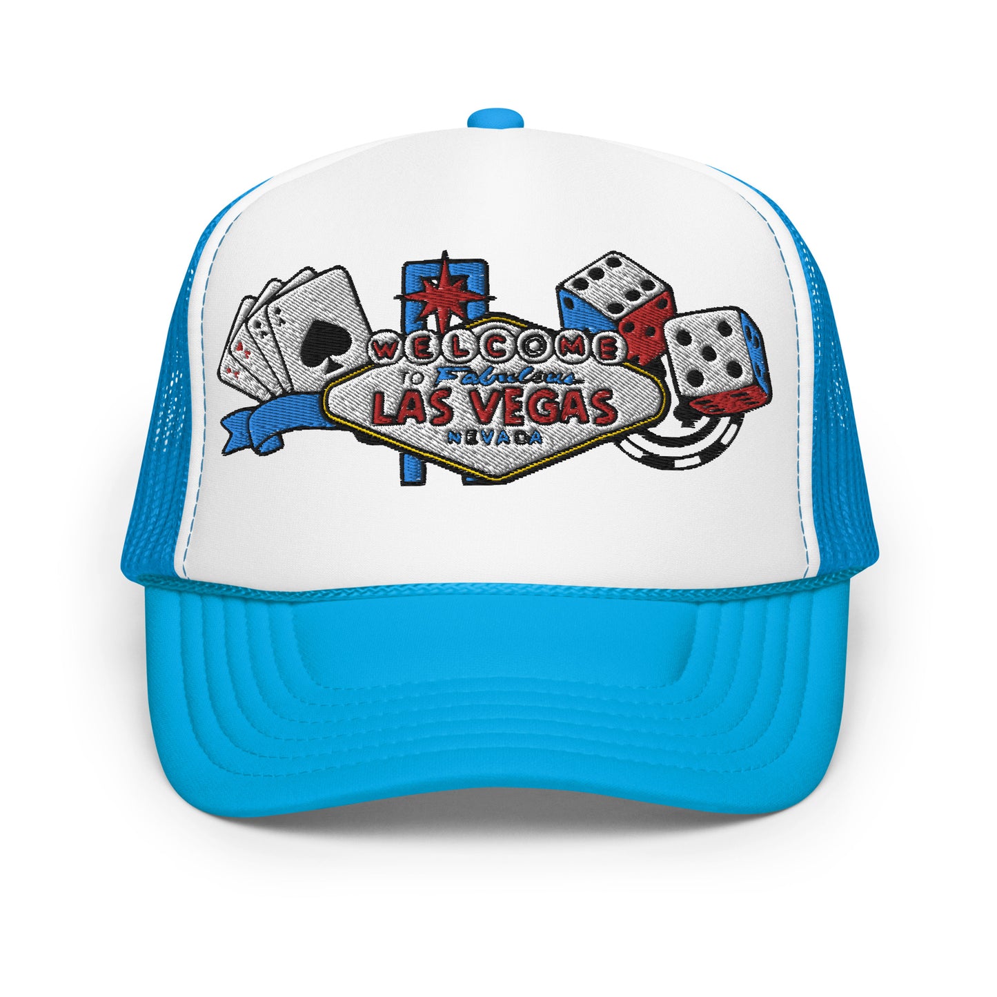 Las Vegas Embroidered Patches Otto Foam Trucker Hat