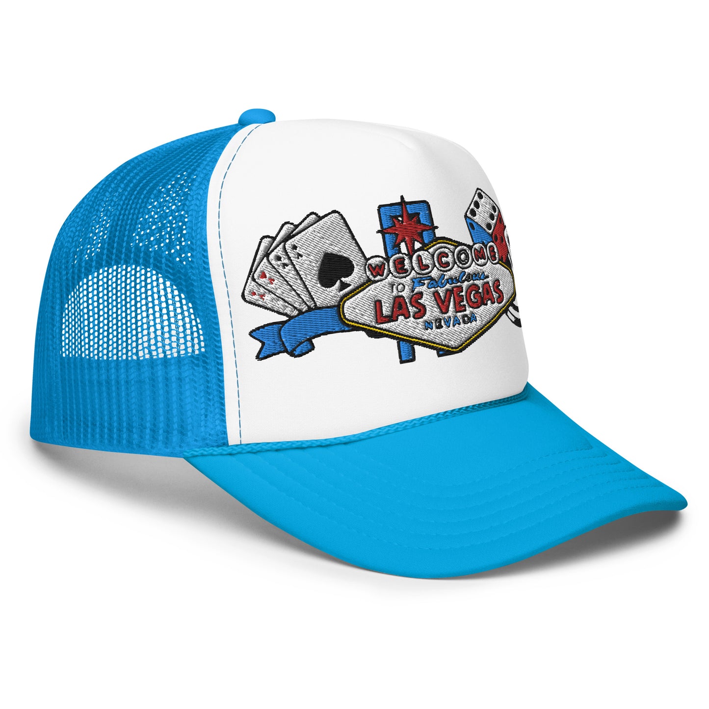 Las Vegas Embroidered Patches Otto Foam Trucker Hat