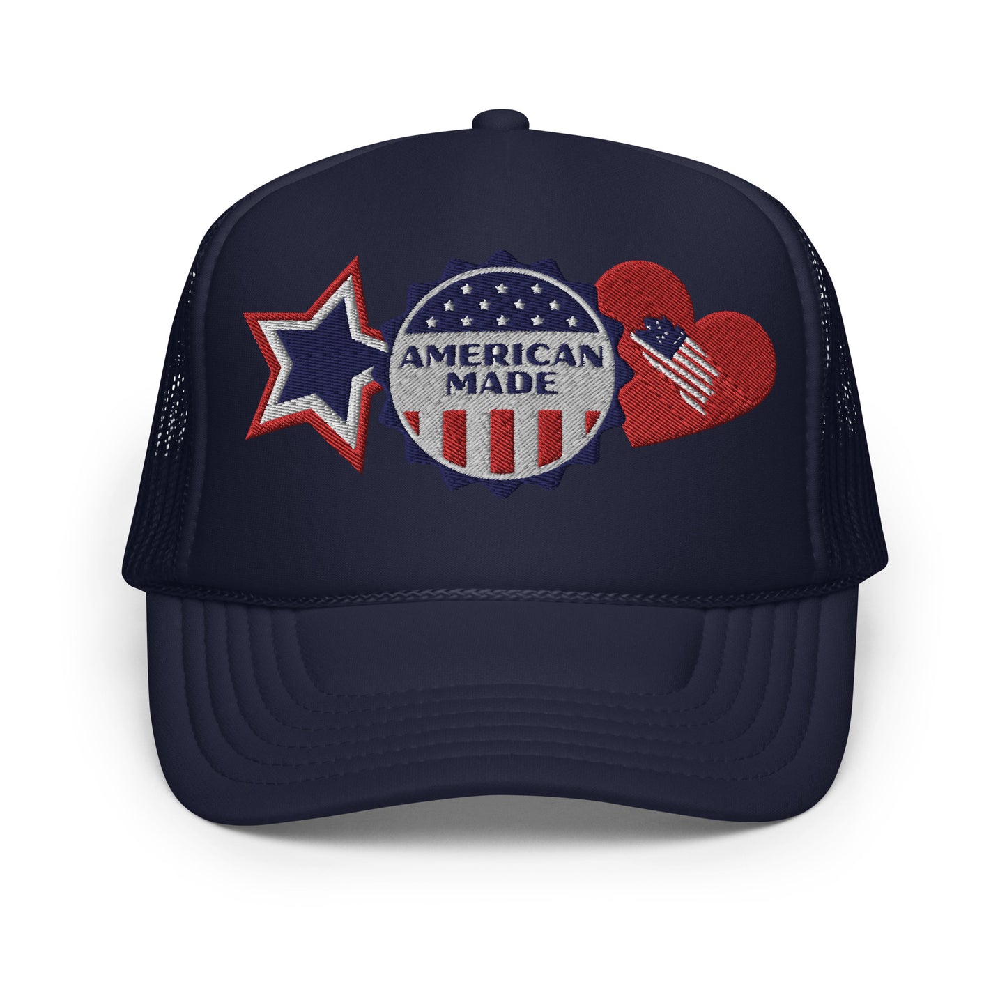 American Made Otto Foam Trucker Hat with Embroidered Patches