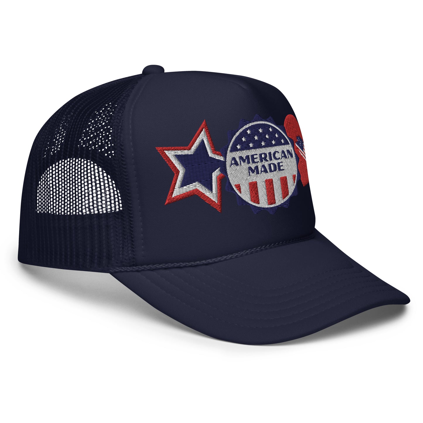 American Made Otto Foam Trucker Hat with Embroidered Patches