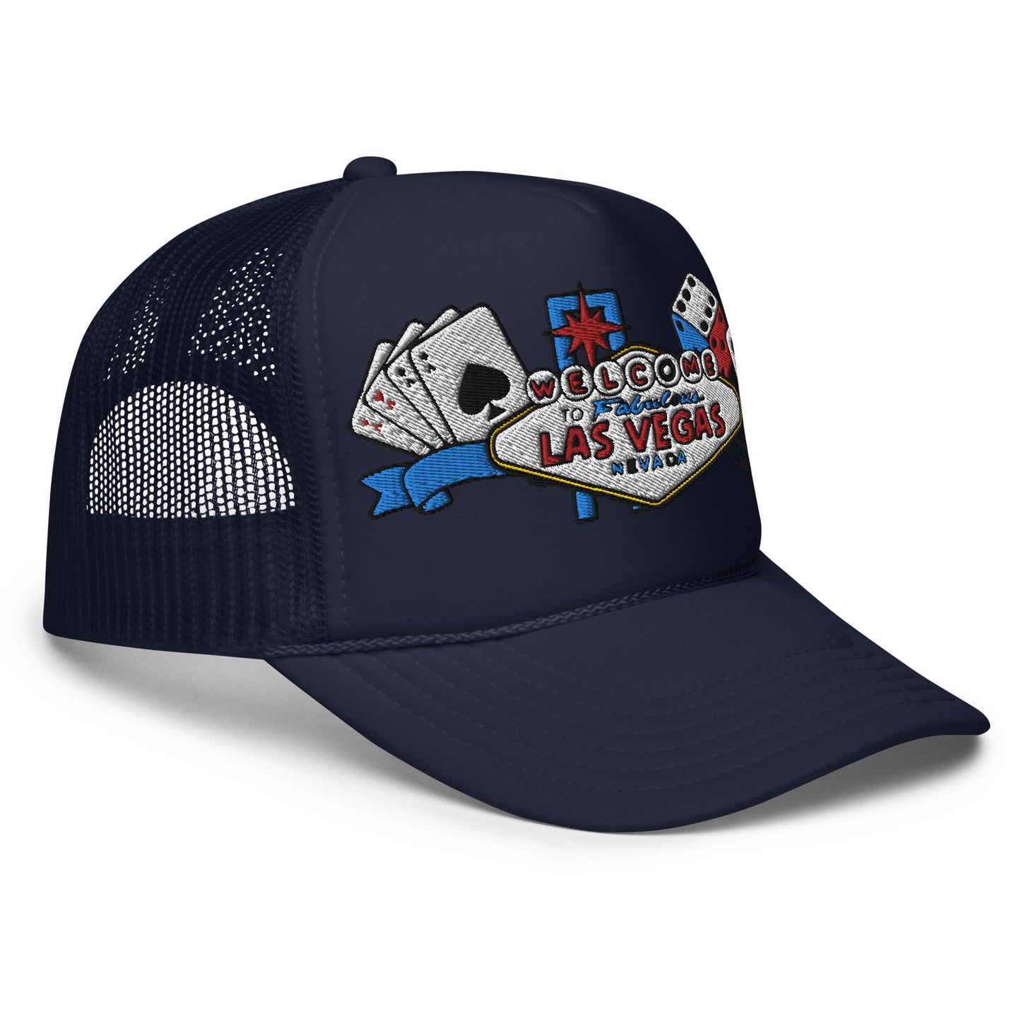 Las Vegas Embroidered Patches Otto Foam Trucker Hat