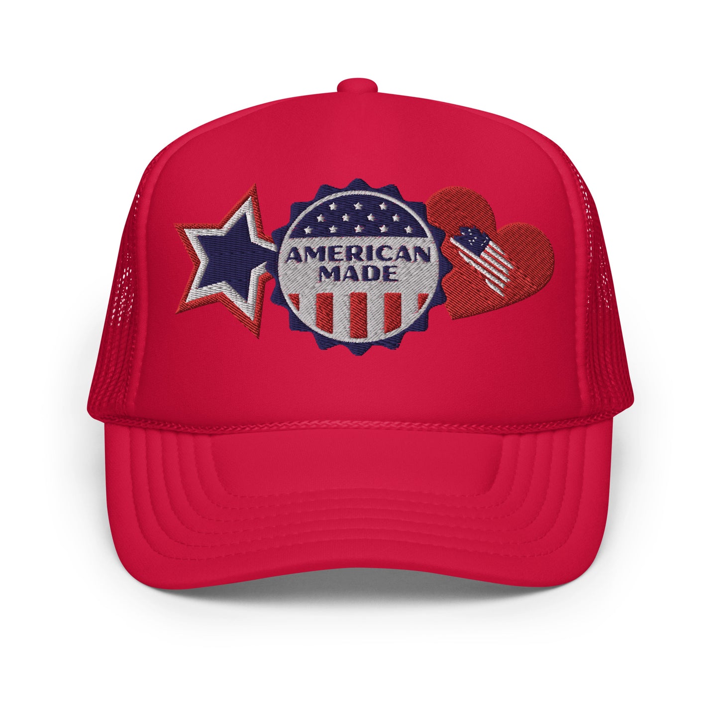 American Made Otto Foam Trucker Hat with Embroidered Patches