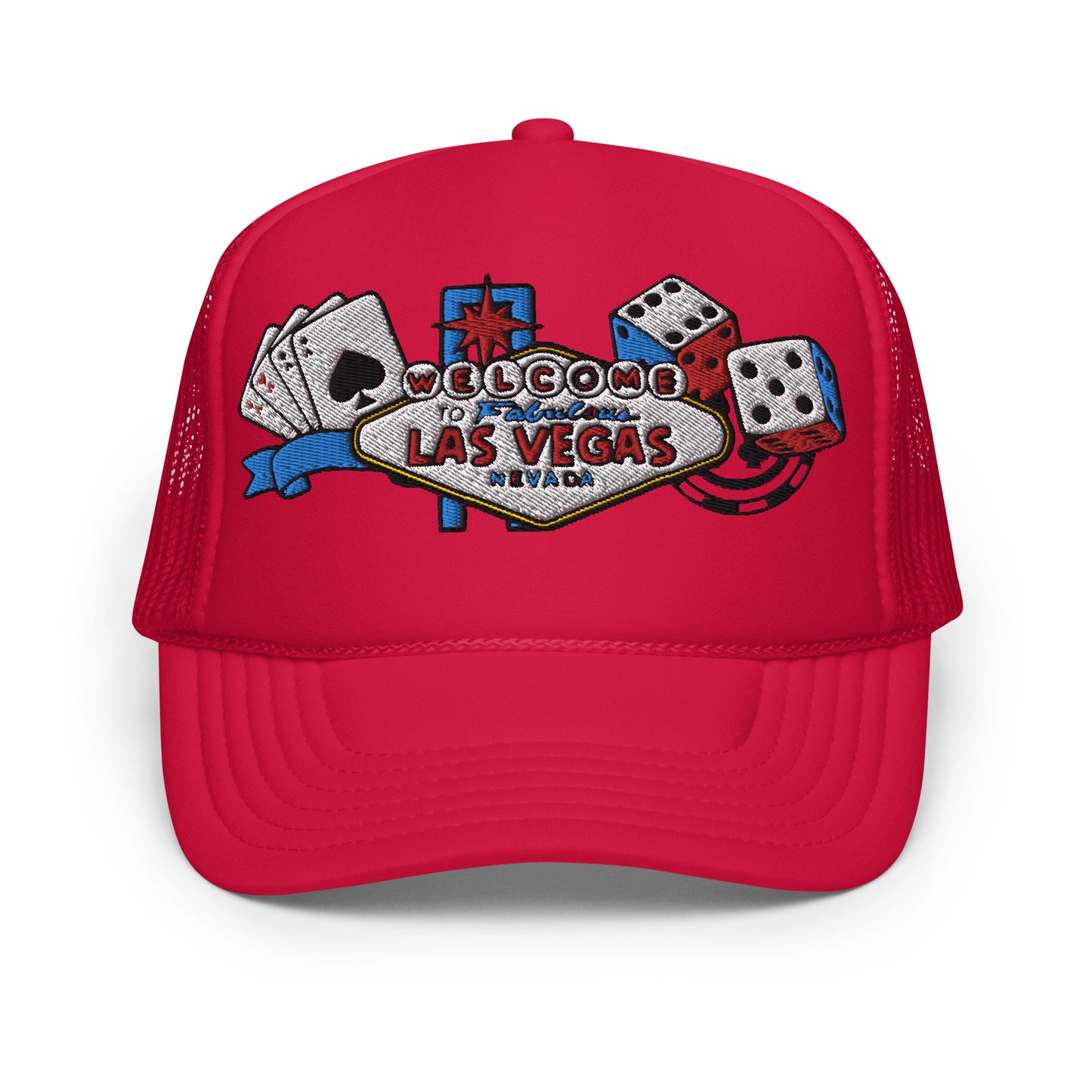 Las Vegas Embroidered Patches Otto Foam Trucker Hat
