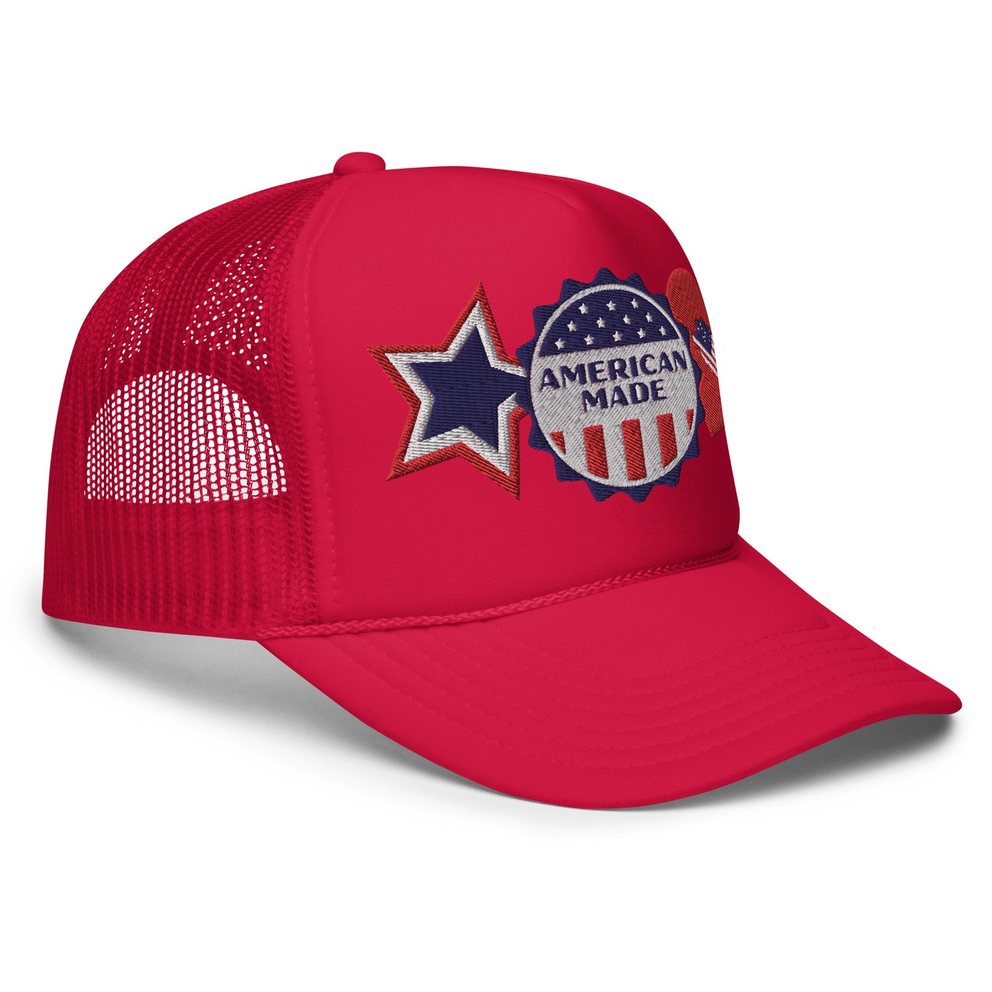 American Made Otto Foam Trucker Hat with Embroidered Patches