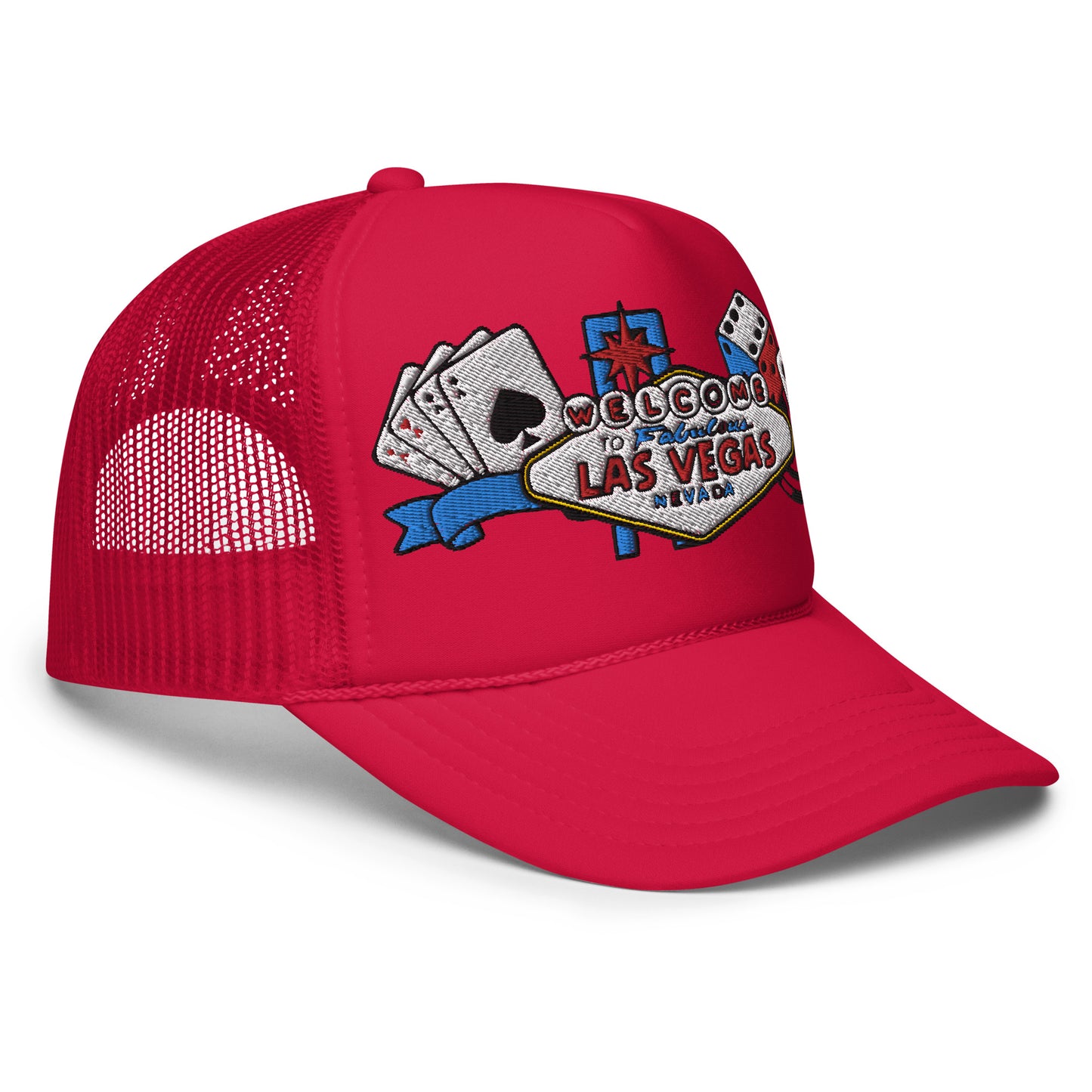 Las Vegas Embroidered Patches Otto Foam Trucker Hat