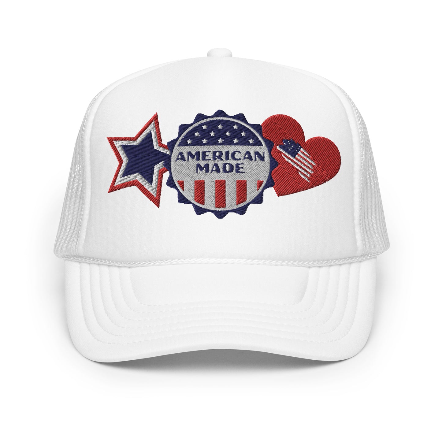 American Made Otto Foam Trucker Hat with Embroidered Patches