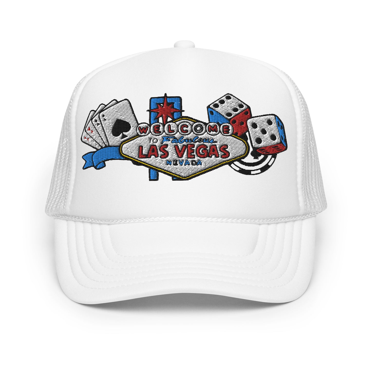 Las Vegas Embroidered Patches Otto Foam Trucker Hat