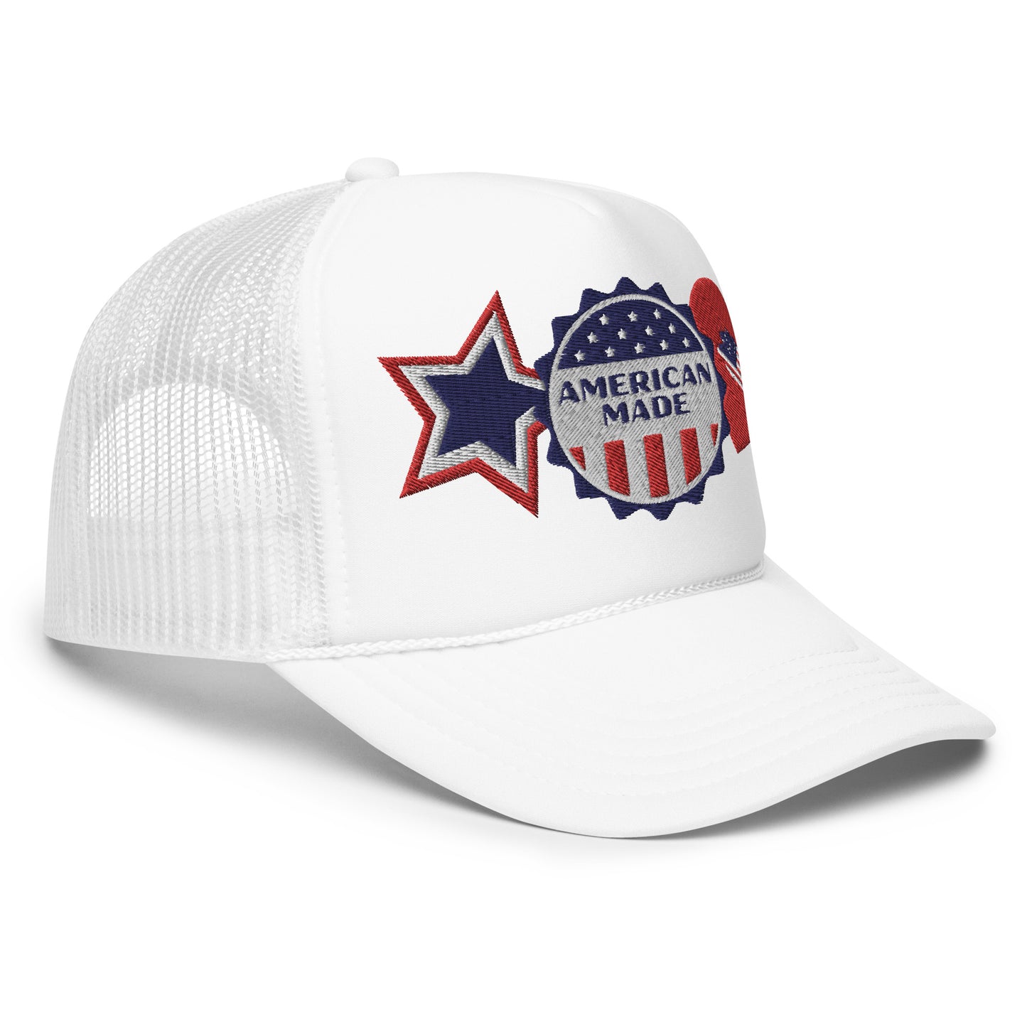 American Made Otto Foam Trucker Hat with Embroidered Patches
