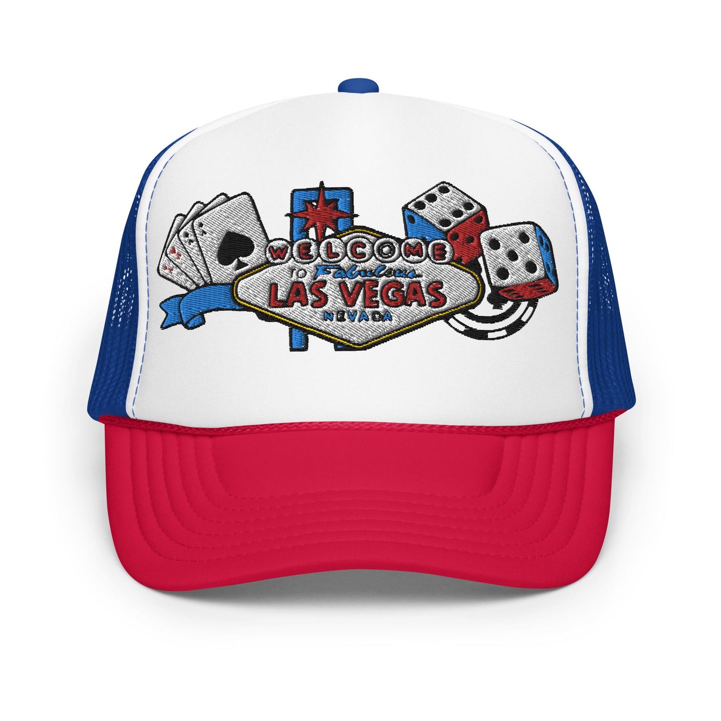 Las Vegas Embroidered Patches Otto Foam Trucker Hat