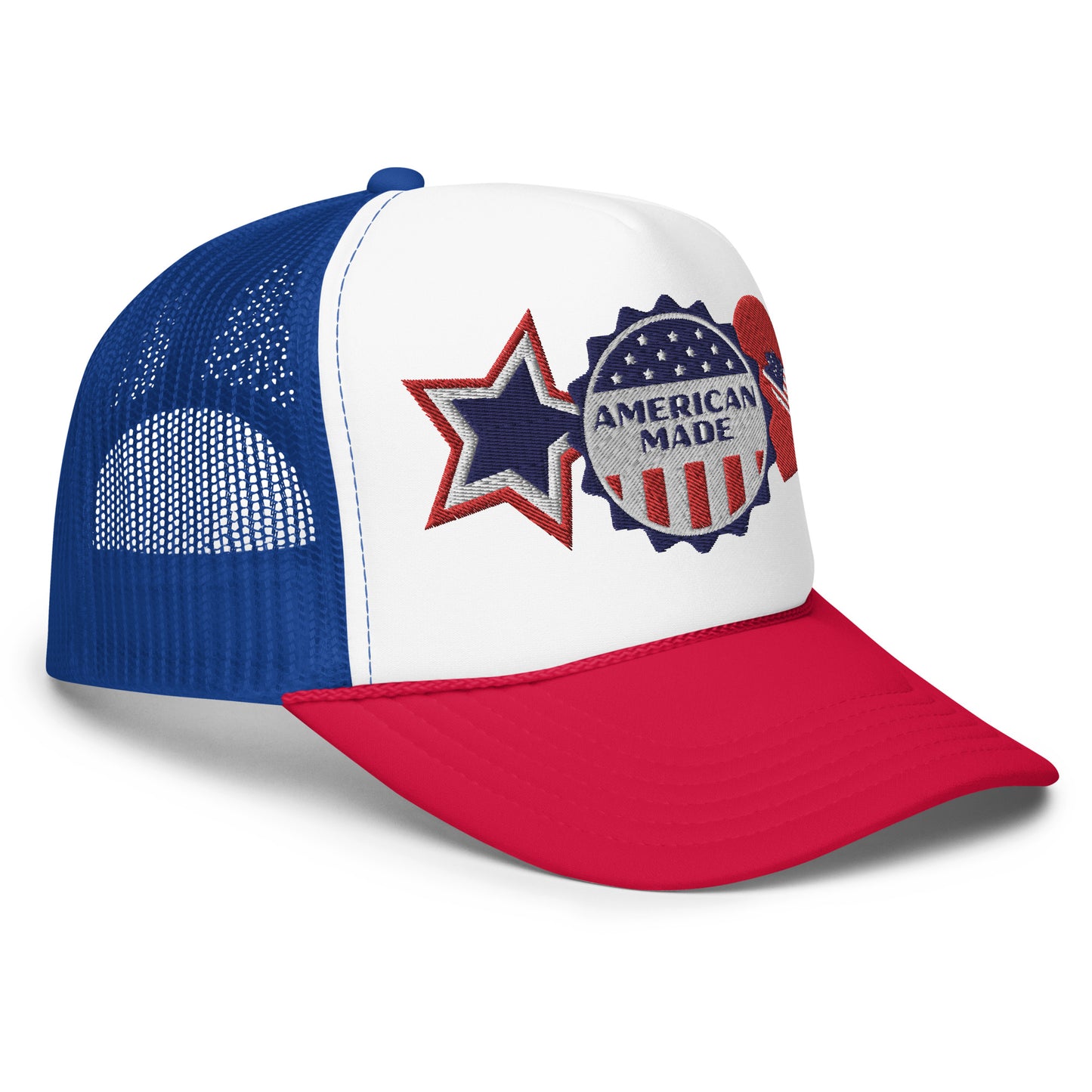American Made Otto Foam Trucker Hat with Embroidered Patches
