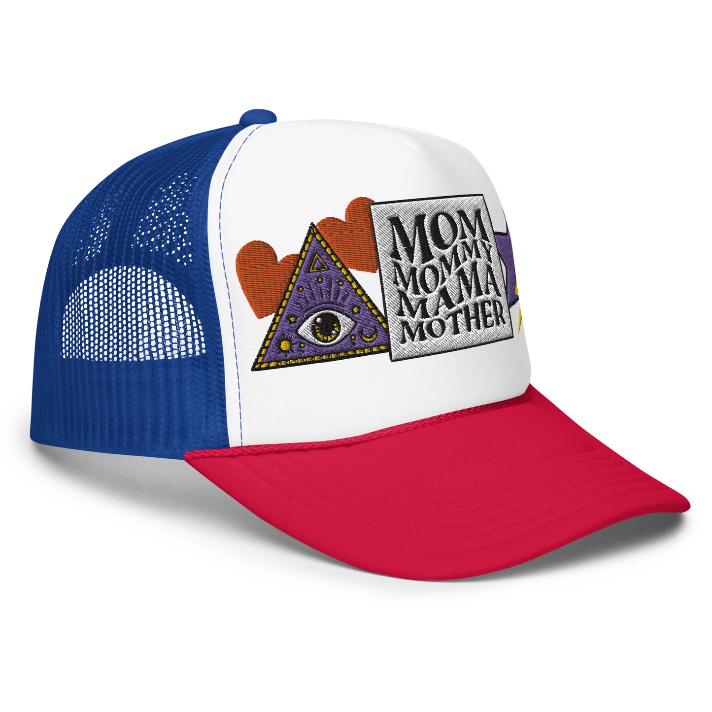 Mom Mommy Mama Mother Embroidered Patches Otto Foam Trucker Hat