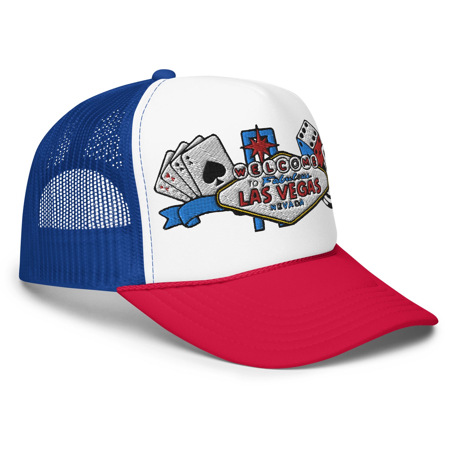 Las Vegas Embroidered Patches Otto Foam Trucker Hat