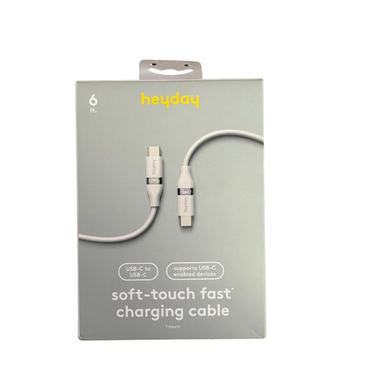Heyday 6' USB-C To USB-C Soft-Touch Fast Charging Cable