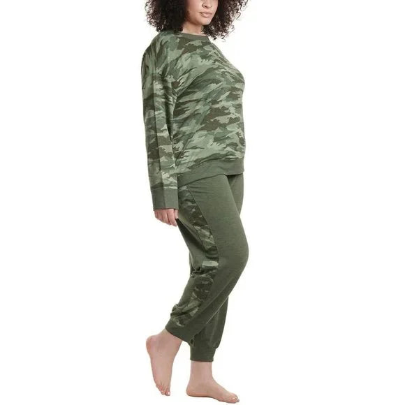 Splendid Super Cozy Camo Plus Size Pajama Lounge Set - 3X