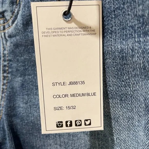 Judy Blue Mid-Rise Vintage Cut Off Relaxed Fit Jeans 88135