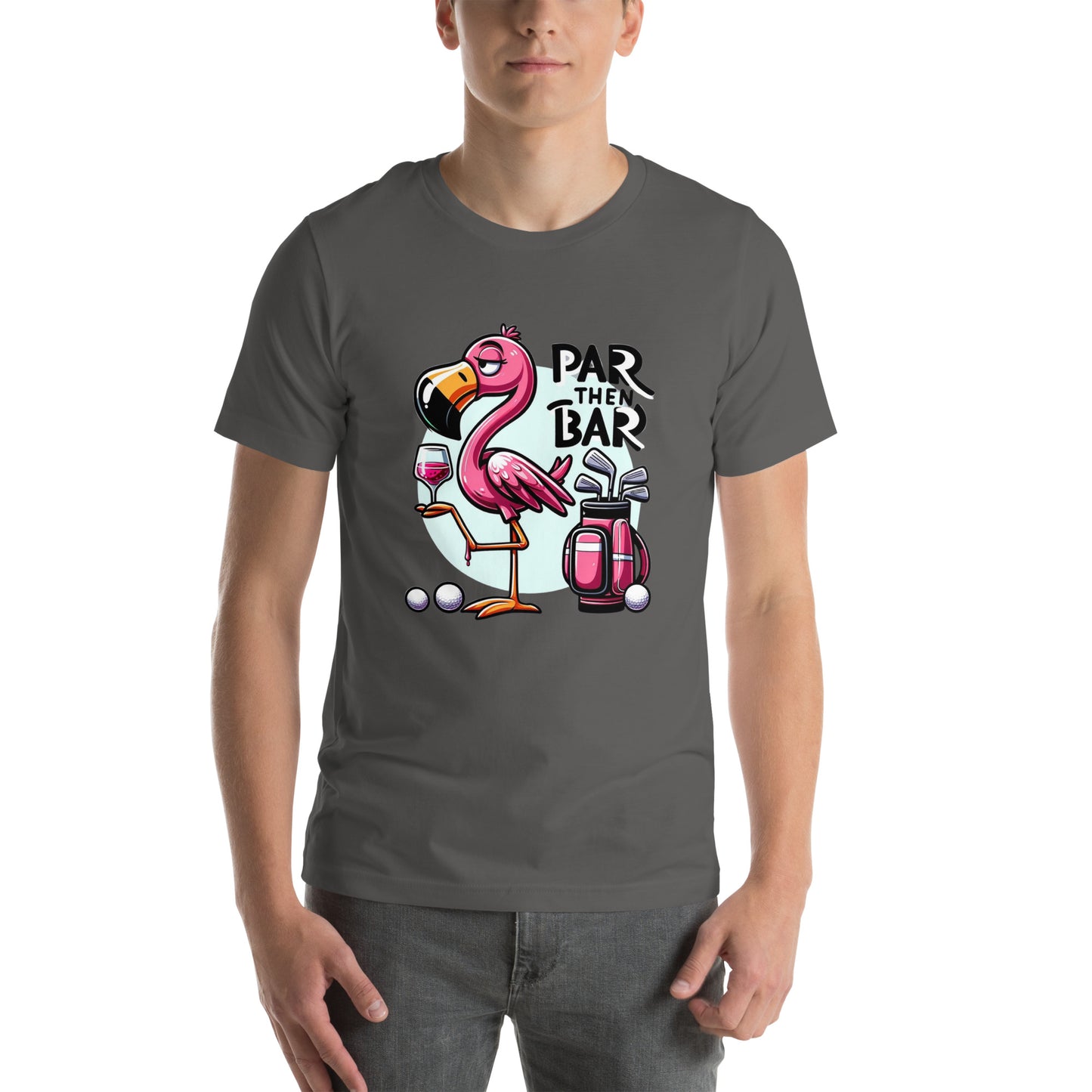 Funny Golf Printed T-Shirt: Par Then Bar Unisex Short Sleeve Tee