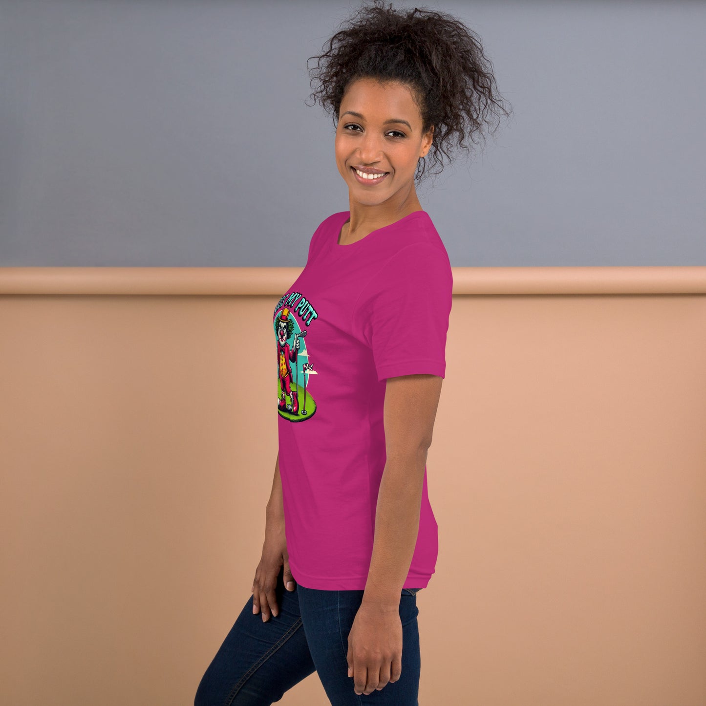 Funny Golf Printed T-Shirt: Kiss My Putt Unisex Short Sleeve Tee