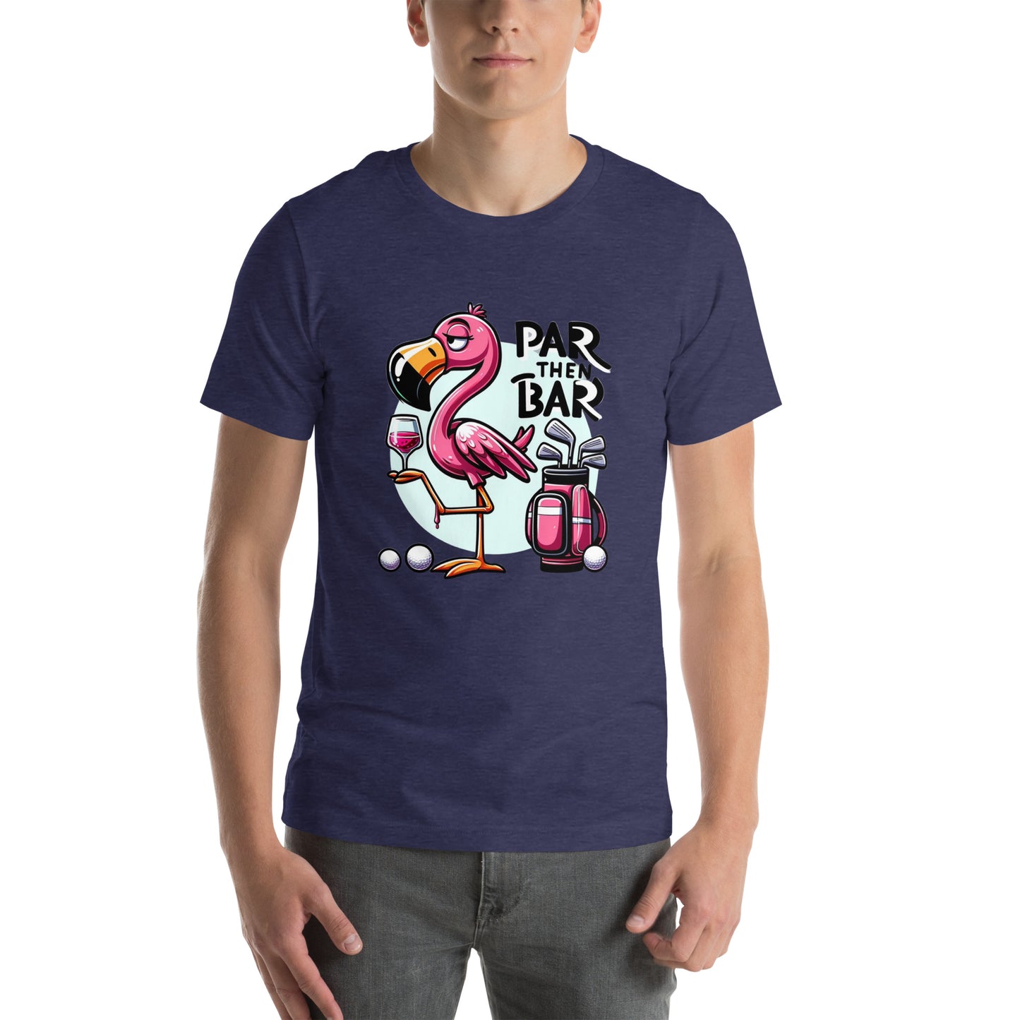 Funny Golf Printed T-Shirt: Par Then Bar Unisex Short Sleeve Tee