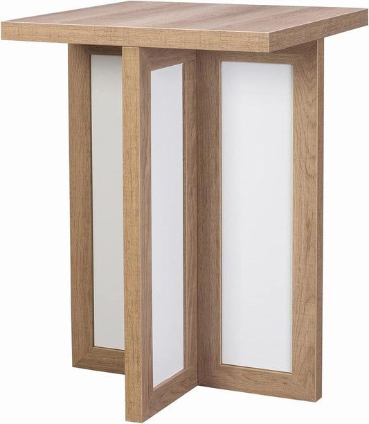 Decor Therapy Haven Square Natural Wood Accent End Table