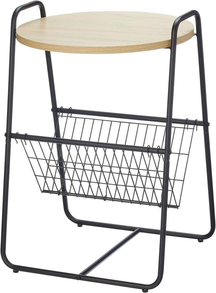 mDesign Industrial Side Table with Basket