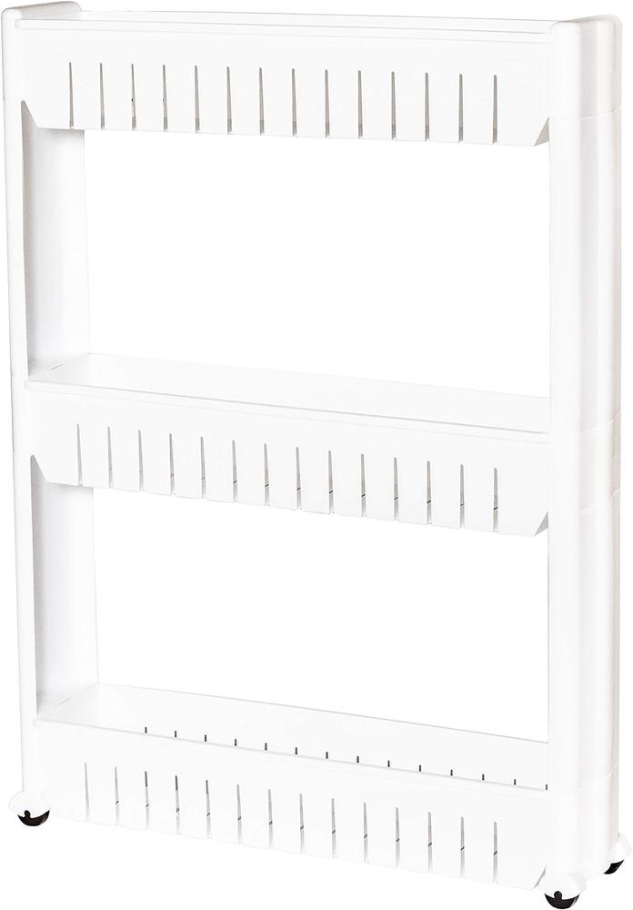 Lexi Home White 3-Tier Rolling Cart Pantry Organizer