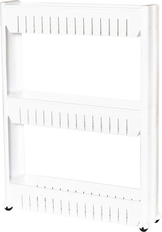 Lexi Home White 3-Tier Rolling Cart Pantry Organizer