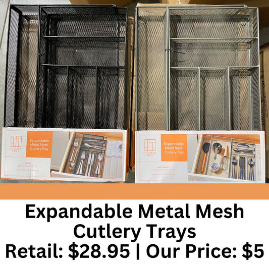 Expandable Metal Mesh Cutlery Tray