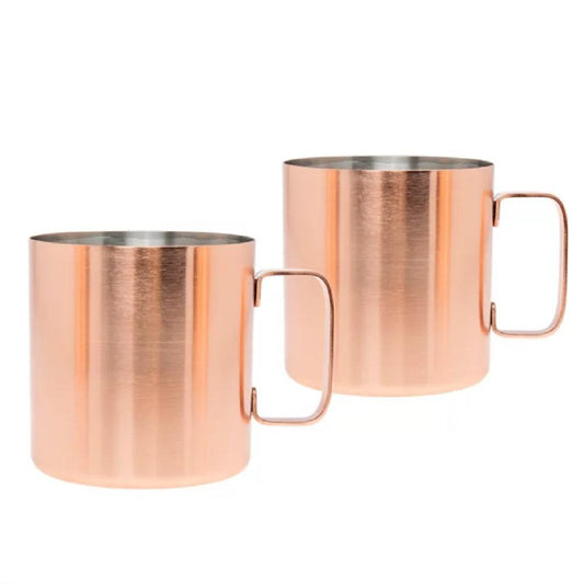 2-Pack Brushed Moscow Mule Mugs in Copper