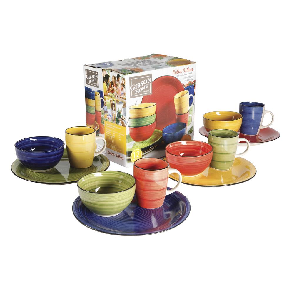 Gibson Home 12-Piece Designer Dinnerware Set